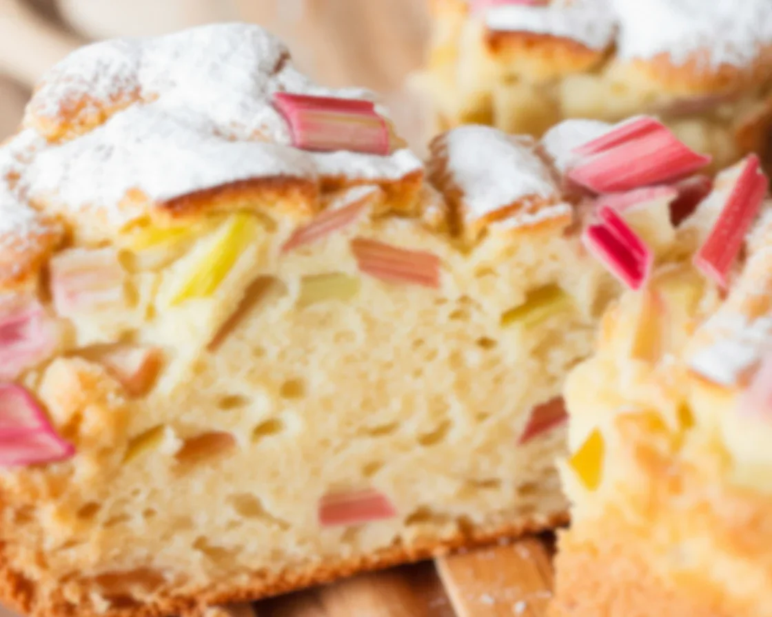 Proste ciasto z rabarbarem - szybki przepis na pyszne ciasto.
