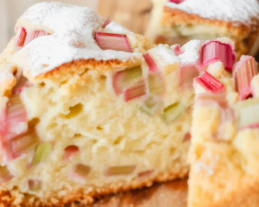 Proste ciasto z rabarbarem, szybki przepis na pyszne wypieki na herbatę.