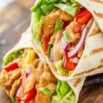 Tortilla z kurczakiem i warzywami na ciepło - szybki przepis na smaczną przekąskę.